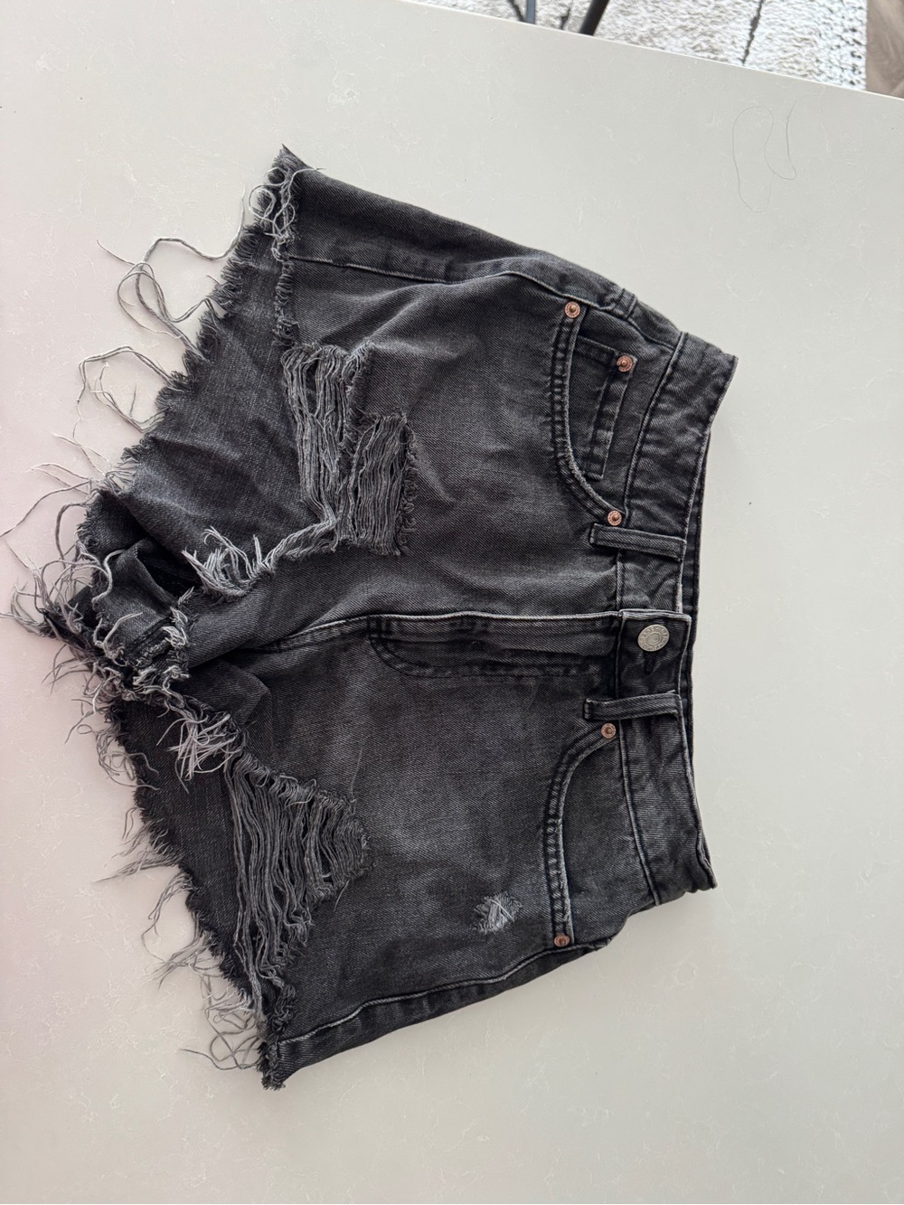 Black Denim Women's Shorts